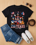 250 Years America Patriotic Characters T-Shirt 1776-2026